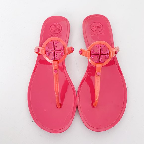 tory burch pink jelly sandals